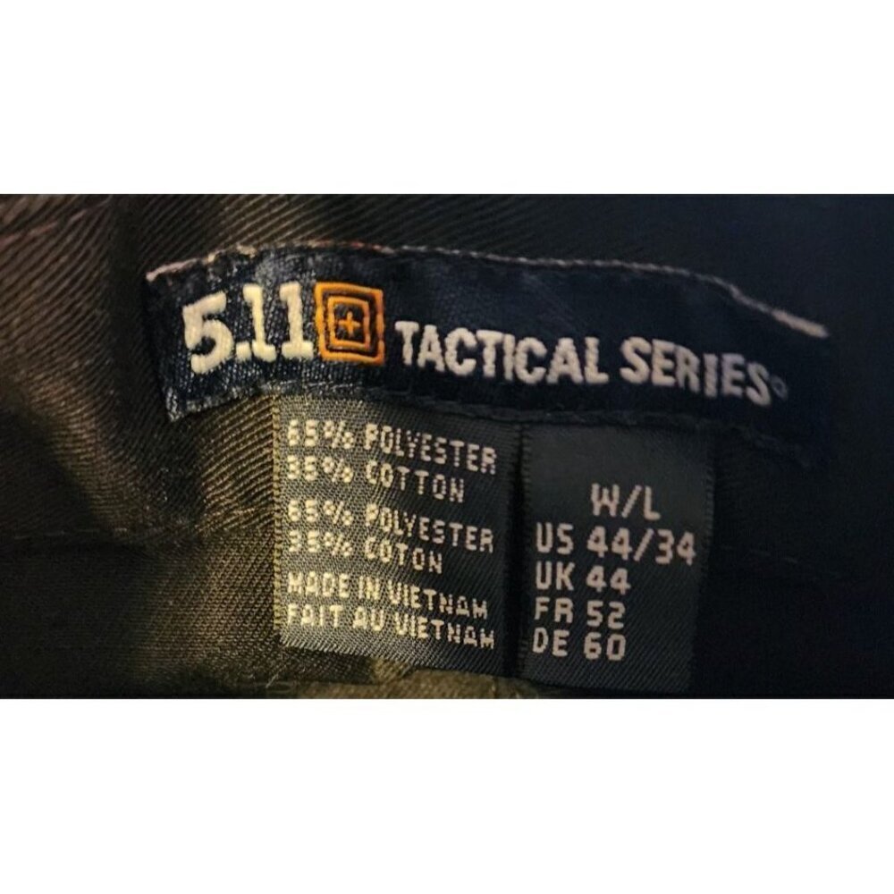 5.11 Tactical Pants Mens 44X34 Black Zipper Pockets Survival Outdoor Work - Picture 3 of 16